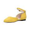 Жълти дамски велурени обувки Nely-3 снимка