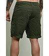 Памучен мъжки къс панталон Arnold в зелен нюанс-1 снимка