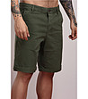 Памучен къс панталон Bruno в зелено с фин принт-2 снимка