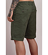 Памучни къси панталони Bruno в зелено с фин принт-3 снимка