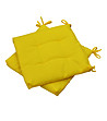 Комплект от 2 броя жълти възглавници за стол 40х40 см-0 снимка