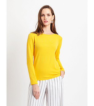 Жълта дамска блуза Aria снимка