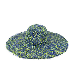 Ефектна дамска шапка в синьо и зелено Edelina снимка