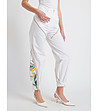 Памучен дамски панталон в цвят слонова кост Lucilla-0 снимка