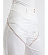 Памучен дамски панталон в цвят слонова кост Lucilla-4 снимка