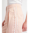 Раиран дамски панталон с плохи в розово и бяло Zita-3 снимка