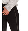 Дамски памучни черни слим дънки Monalina-4 снимка