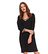 Черна рокля с контрастен кант Violeta-0 снимка