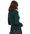 Масленозелен дамски плетен пуловер Volena-1 снимка