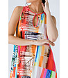Многоцветна клоширана лятна рокля Emori-4 снимка