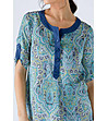 Дамска блуза в преобладаващо синьо Alla-4 снимка