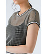 Памучна блуза с нестандартен дизайн в цвят каки Beatris-3 снимка