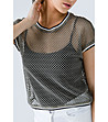 Памучна блуза с нестандартен дизайн в цвят каки Beatris-4 снимка