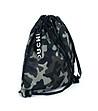 Unisex чанта-раница с камуфлажен принт в черно и каки-2 снимка