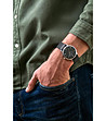 Ефектен мъжки часовник в черно Clare-1 снимка