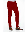 Мъжки памучен панталон в цвят бордо Vin-1 снимка