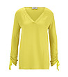 Жълта дамска блуза с регулируеми ръкави Isadora-1 снимка