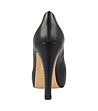 Черни дамски кожени обувки с отворени пръсти Sia-4 снимка