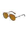 Unisex слънчеви очила тип авиатор с кафяви лещи-0 снимка