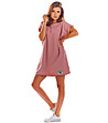 Розова памучна рокля Relita-3 снимка