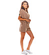 Бежов дамски памучен гащеризон Erina-2 снимка
