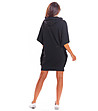 Черна памучна рокля с качулка Zaria-1 снимка