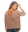 Бежова памучна дамска блуза Rilla-1 снимка