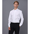 Бяла памучна мъжка риза Yanis-3 снимка