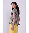 Многоцветна дамска блуза с флорален принт Tia-1 снимка