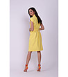 Жълта рокля с ефектен дизайн Lana-1 снимка