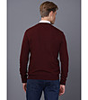 Памучен мъжки пуловер в бордо Liciano-1 снимка