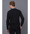 Памучен мъжки пуловер в черно Liciano-1 снимка