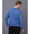 Памучен мъжки пуловер в син меланж Liciano-1 снимка