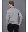 Памучен мъжки пуловер в сив меланж Liciano-1 снимка