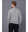Памучен мъжки пуловер в сив меланж Liciano-4 снимка