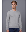 Мъжки памучен пуловер в сиво Claudio-3 снимка