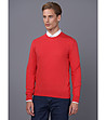 Мъжки памучен пуловер в червено Claudio-2 снимка