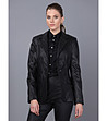 Дамско кожено сако в черно Mirna-0 снимка