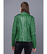 Зелено дамско яке от естествена кожа Arleen-2 снимка