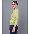 Памучен дамски пуловер в жълто-зелен нюанс Fresia-2 снимка