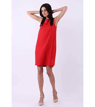 Червена рокля без ръкави Alenia снимка