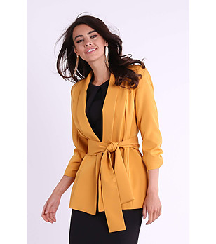 Дамско сако в цвят камел Deria снимка