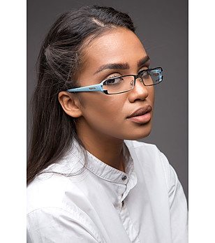 Unisex рамки за очила в синьо и бежово снимка