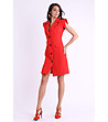Червена рокля с джобове Abena-0 снимка