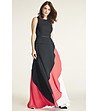 Елегантна рокля в черно, червено и бяло Tiara за ръст 160-175 см-0 снимка