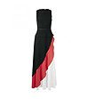 Елегантна рокля в черно, червено и бяло Tiara за ръст 160-175 см-1 снимка