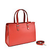 Дамска червена кожена чанта Dorea-0 снимка