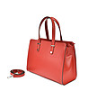 Дамска червена кожена чанта Dorea-1 снимка