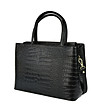 Елегантна черна кожена дамска чанта Arleen-1 снимка