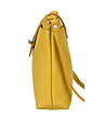 Жълта дамска кожена чанта за рамо Izala-2 снимка